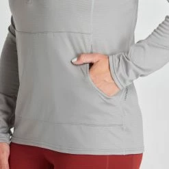 NRS Lightweight Hoodie - Women's -BackcountryGear Whop 10121 05 Titanium Model Pocket 070821 2000x2000 rsz 38555.1647971403