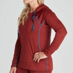 NRS Lightweight Hoodie - Women's -BackcountryGear Whop 10121 05 Vino Model FrontCrop 070821 2000x2000 rsz 53784.1647971434