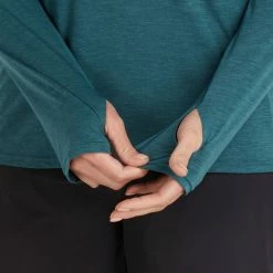 NRS Silkweight Hoodie - Women's 27 NRS Silkweight Hoodie - Women's -BackcountryGear Whop 10140 05 Mediterranea Model Detail 082121 2000x2000 rsz 21581.1647968653