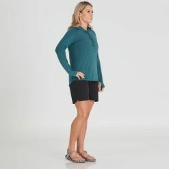 NRS Silkweight Hoodie - Women's 23 NRS Silkweight Hoodie - Women's -BackcountryGear Whop 10140 05 Mediterranea Model Front 082121 2000x2000 rsz 71780.1647968653