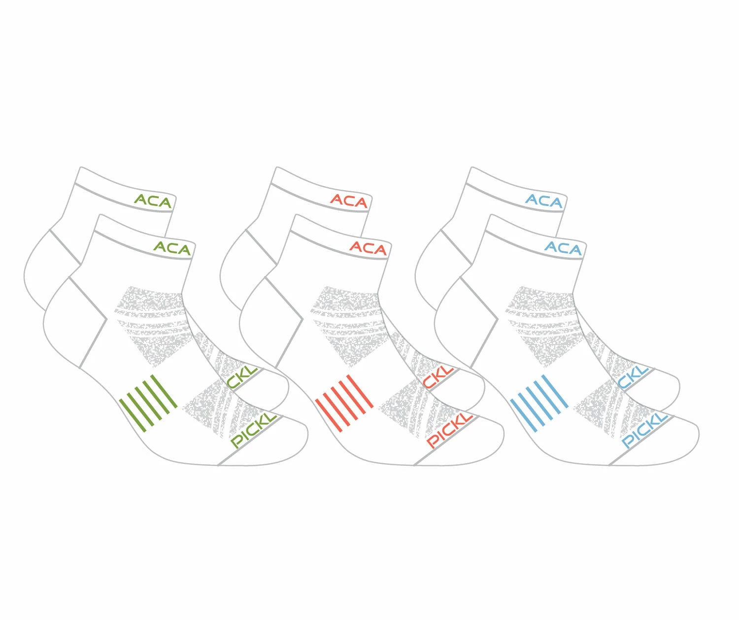 Acacia Performance Socks - 1/4 Length (White) 1 Acacia Performance Socks - 1/4 Length (White)