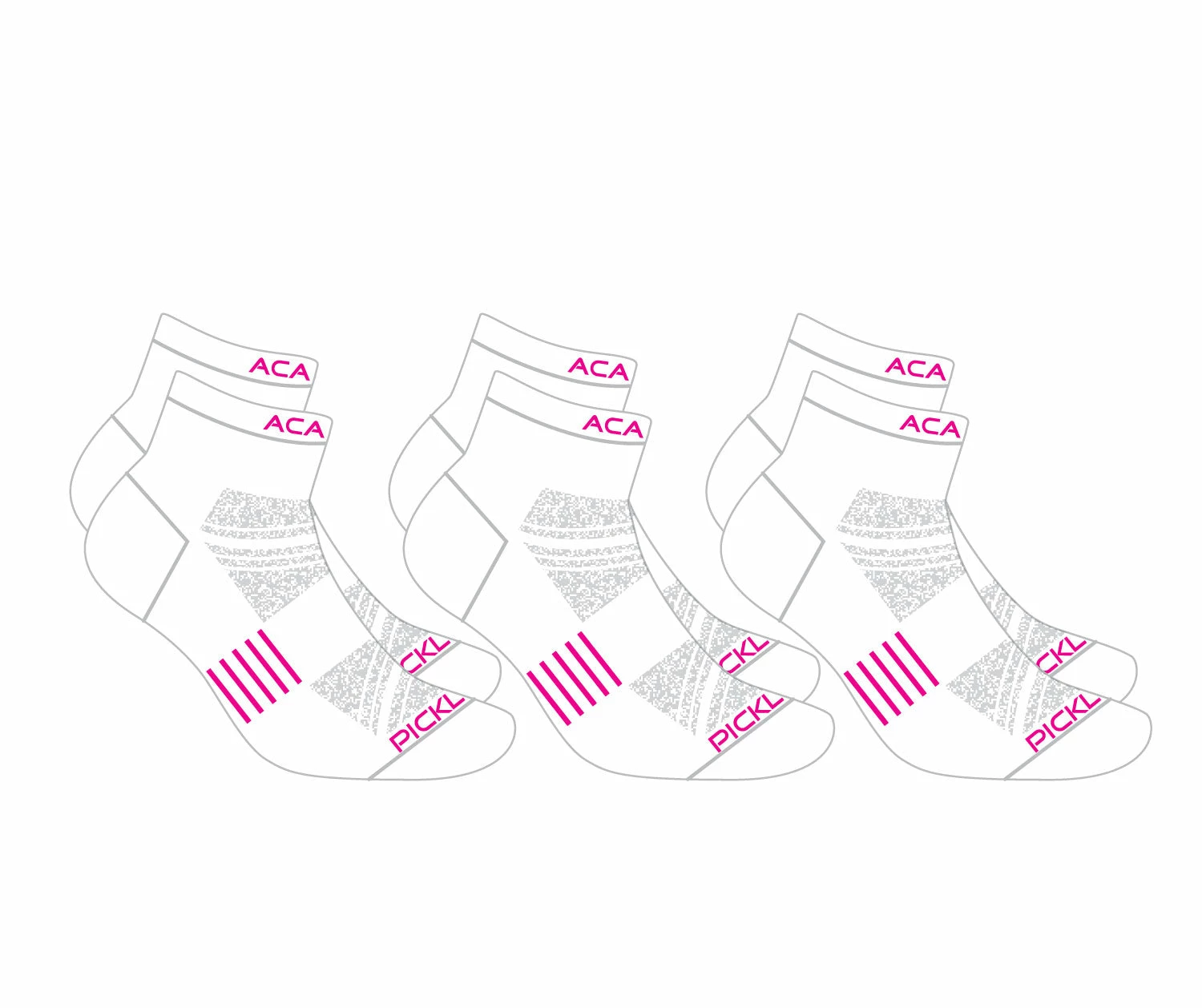 Acacia Performance Socks - 1/4 Length (White) 2 Acacia Performance Socks - 1/4 Length (White) - Image 2