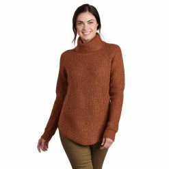KUHL Sienna Sweater - Women's (Fall 2022) -BackcountryGear Whop 4411 sienna sweater copper front rsz 77878.1676589261