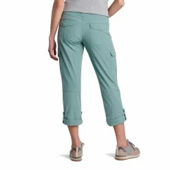 KUHL Freeflex Roll-Up Pant - Women's -BackcountryGear Whop 6326 freeflex roll up eucalyptus back pdp photo rsz 86617.1677009983