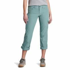 KUHL Freeflex Roll-Up Pant - Women's -BackcountryGear Whop 6326 freeflex roll up eucalyptus front pdp photo rsz 43244.1677009983