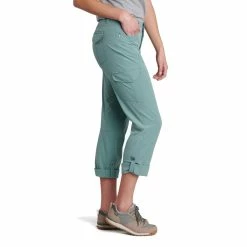 KUHL Freeflex Roll-Up Pant - Women's -BackcountryGear Whop 6326 freeflex roll up eucalyptus side pdp photo rsz 77689.1677009983