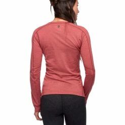 Black Diamond Solution 150 Merino Baselayer Crew - Women's -BackcountryGear Whop 760021 6012 wsolution150merinobasecrw wildrose om back 28288.1626822946