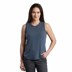 KUHL Konstance Tank - Women's -BackcountryGear Whop 8477 konstance tank metalblue front pdp photo rsz 85778.1677021654