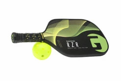 GAMMA Pickleball GAMMA RZR Premium Poly Core Graphite Pickleball Paddle -BackcountryGear Whop Green RZR Side Ball 1