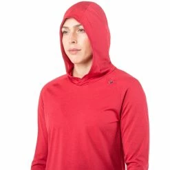 Mountain Equipment Glace Hoody - Women's (Spring 2022) 12 Mountain Equipment Glace Hoody - Women's (Spring 2022) -BackcountryGear Whop ME 005993GlaceWomensHoodedTopME 01559CapsicumRedHoodUpAngle 9102 53880.1677013397