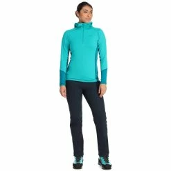 Rab Conduit Hoody - Women's -BackcountryGear Whop Rab Womens Conduit Hoody Aquamarine QBL 43 AQU DETAIL6 rsz 12294.1660194511