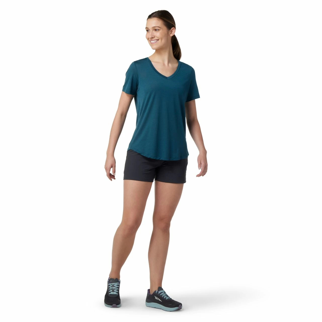 Smartwool Merino Sport 120 V-Neck Short Sleeve - Women's (Spring 2022) 8 Smartwool Merino Sport 120 V-Neck Short Sleeve - Women's (Spring 2022) - Image 8