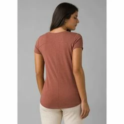 Prana Foundation Short Sleeve V Neck - Women's (Spring 2022) -BackcountryGear Whop W11170142 TERRAHEATHER ALT 2 rsz 38826.1644208740
