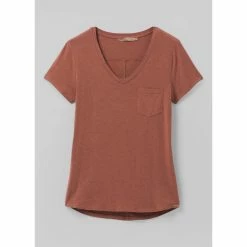 Prana Foundation Short Sleeve V Neck - Women's (Spring 2022) -BackcountryGear Whop W11170142 TERRAHEATHER ALT 9 rsz 11362.1653672738