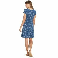 Sherpa Padma Wrap Dress - Women's (Spring 2022) -BackcountryGear Whop padma wrap dress blue model back full view 77909.1664924748