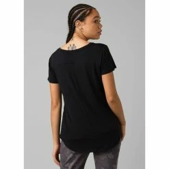 Prana Foundation Short Sleeve V Neck - Women's (Spring 2022) -BackcountryGear Whop w11170142 black alt 2foundationssvneck rsz 59992.1644208737